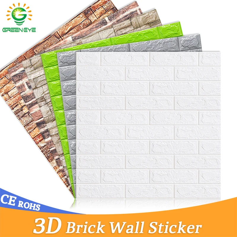 

3D Wall Stickers Marble Brick Waterproof DIY Self-Adhesive Decor Background For Kids Room Living Room Wallpaper Sticker