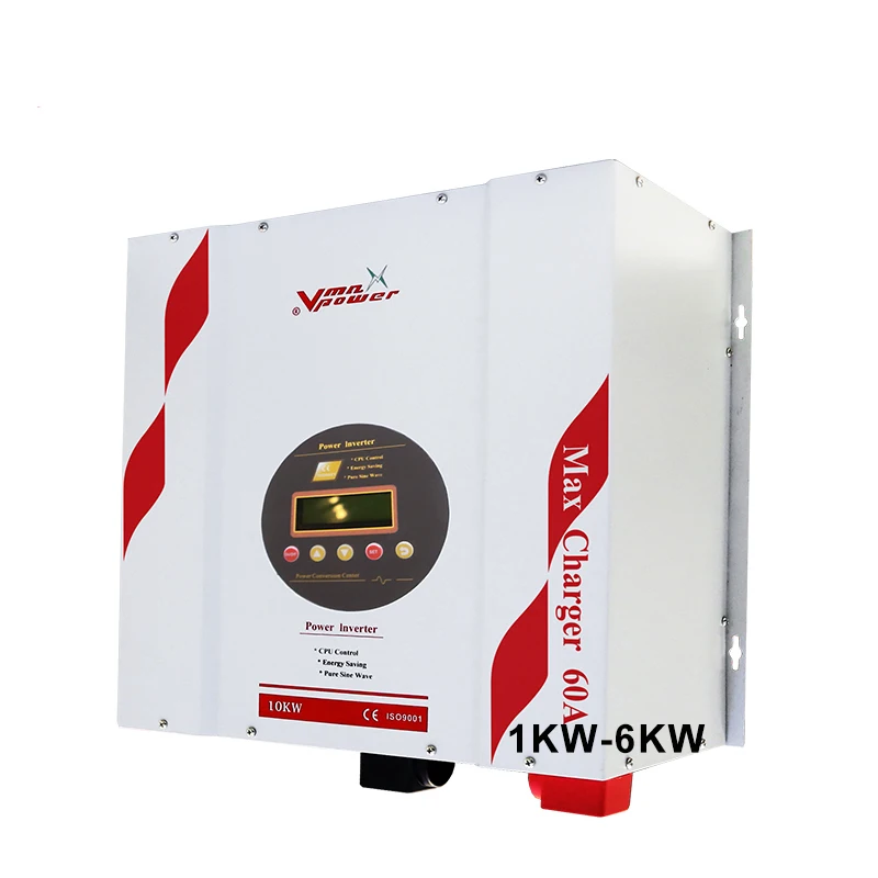 

ZSXVmaxpower Разделение фазы 5000w 48Vdc 120 & 240Vac Гибридный инвертор с pwm со слежением за максимальной точкой мощности 48V 50A Контроллер заряда для фотоэл...