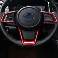 3 pcs car steering wheel cover trim for subaru forester sk xv crosstrek gt outback legacy bs bt car interior accessories