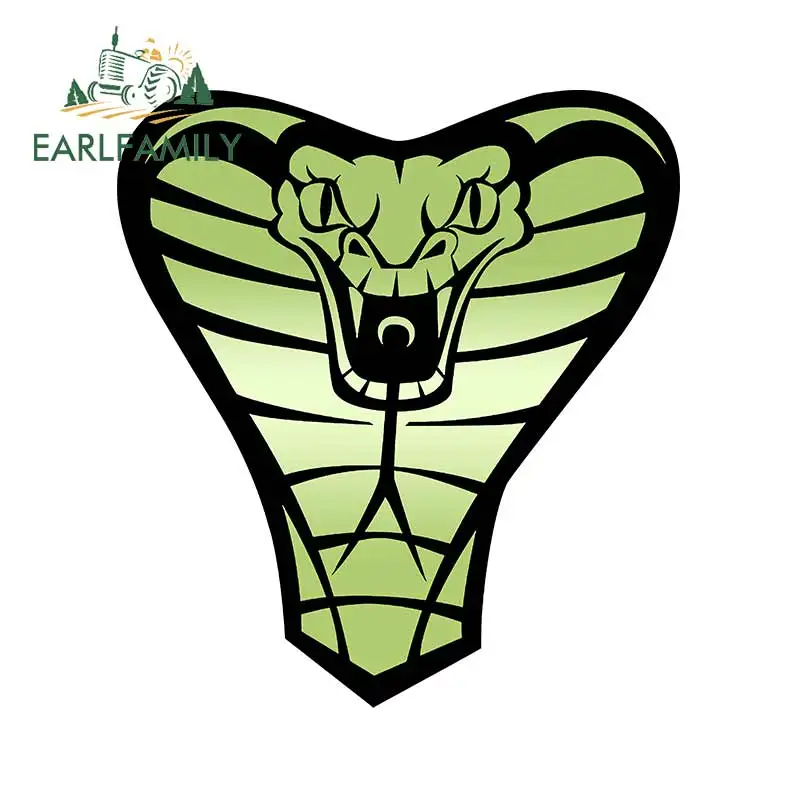 EARLFAMILY 43 см x 32 4 3D Кобра атака Автомобильная наклейка Водонепроницаемая дверь