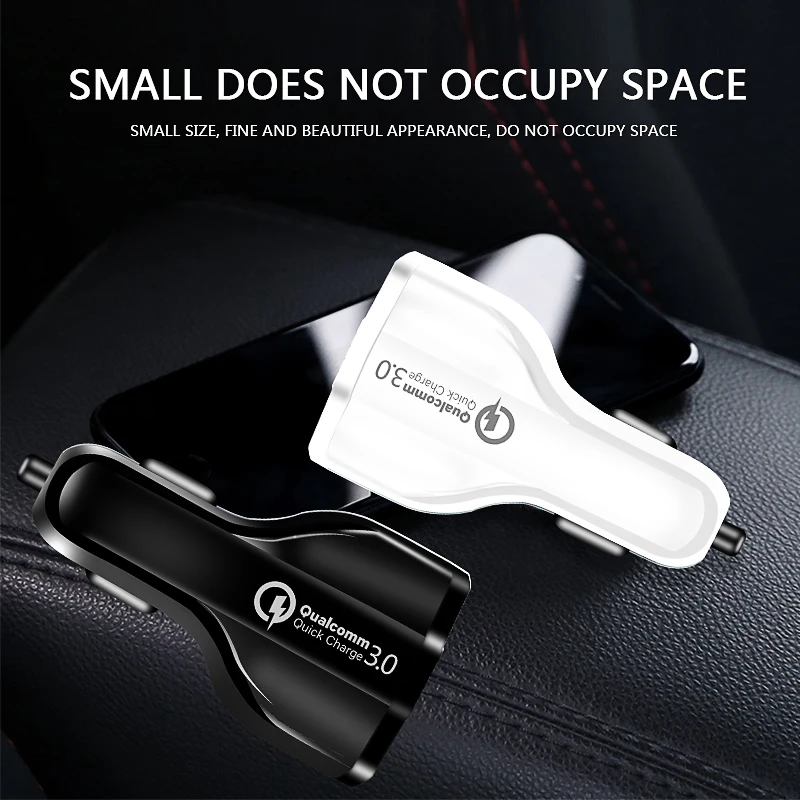 USB Car Charger Quick Charge 3.0 2.0 Type C Mobile Phone 3 Port Fast for Samsung Xiaomi Tablet | Мобильные телефоны и