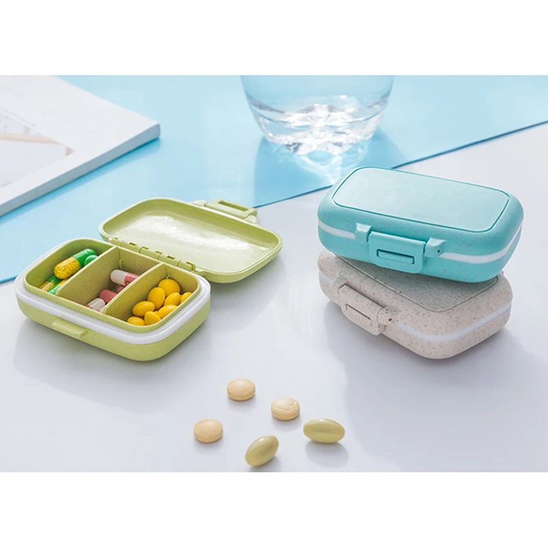 Дорожный мини-контейнер для таблеток на 3 отделения 7 дней таблетки капсулы