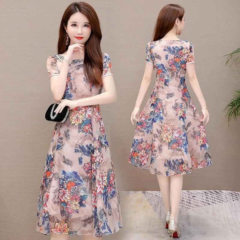 Новинка Ципао для повседневной жизни улучшенная версия платье Nian Qing Kuan