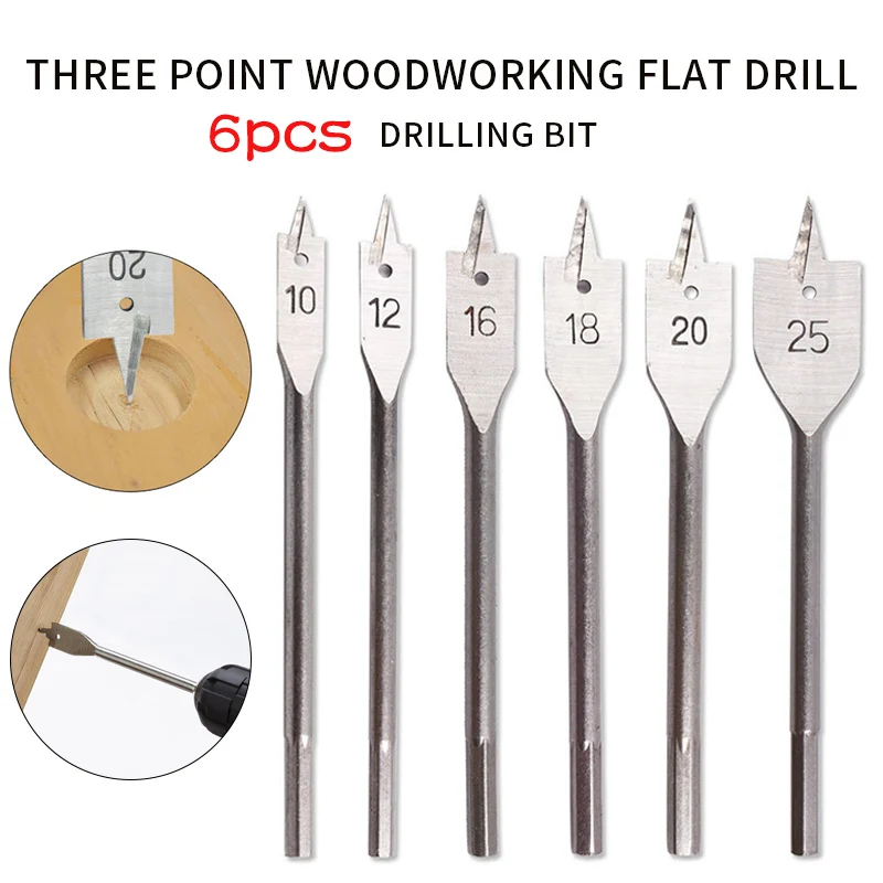 Наборы долговечных деревообрабатывающих инструментов 6 шт. 10-25 мм длинные