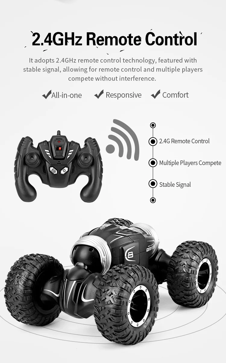 4WD трюк автомобиль игрушки 2,4 г RC автомобиль Твистер двухсторонний флип деформация скалолазание автомобиль сильная мощность открытый RC гоночный автомобиль гусеничный автомобиль