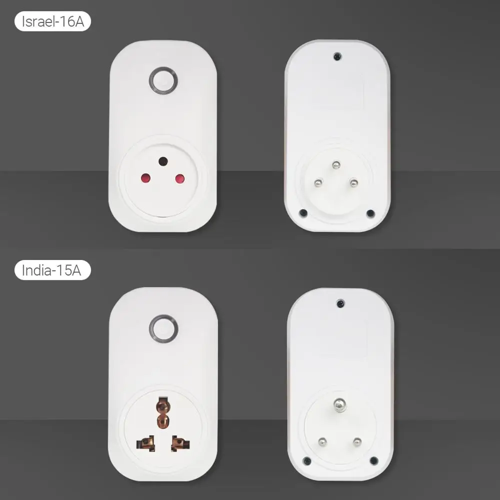 Умная розетка Tuya WIFI Smart Plug EU UK Swit AU BR FR JP Israel Ita ZA 10A~16A Пульт дистанционного