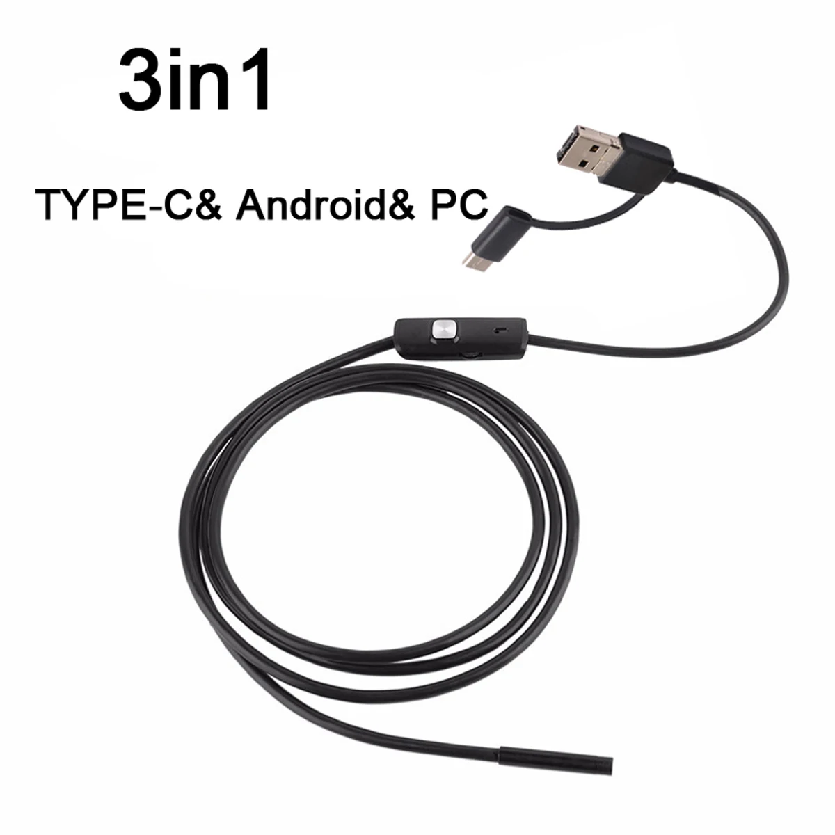 Контрольная камера 3 в 1 USB Type-C Micro ПК 8 мм водонепроницаемая IP67 2 0 МП | Инструменты