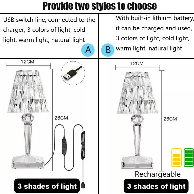 Стол ночной Светильник USB Кристальный прожектор, атмосферная Светодиодная настольная лампа украшение комнаты ночи лампа светильник s для С... от AliExpress RU&CIS NEW