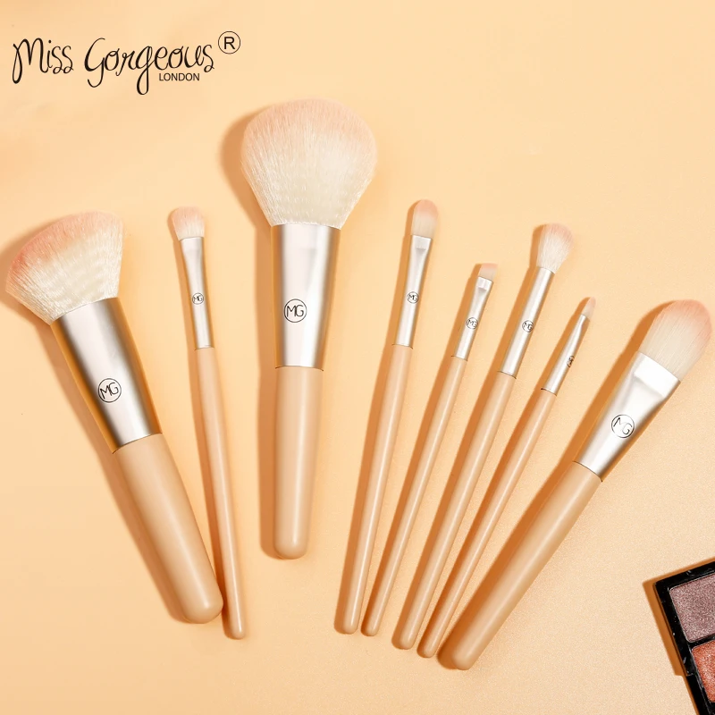 

Miss Gorgeous 8pcs Makeup Brushes Beauty Cosmetic Powder Eye Shadow Blending Eyeliner Eyelash Eyebrow Brushes Make Up Tools Set