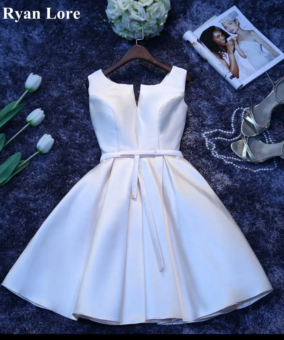 

2021 White Formal Party Cocktail Dresses Short Women Party Night Prom Dresses Homecoming Boat Neck Vestidos Graduation Gowns