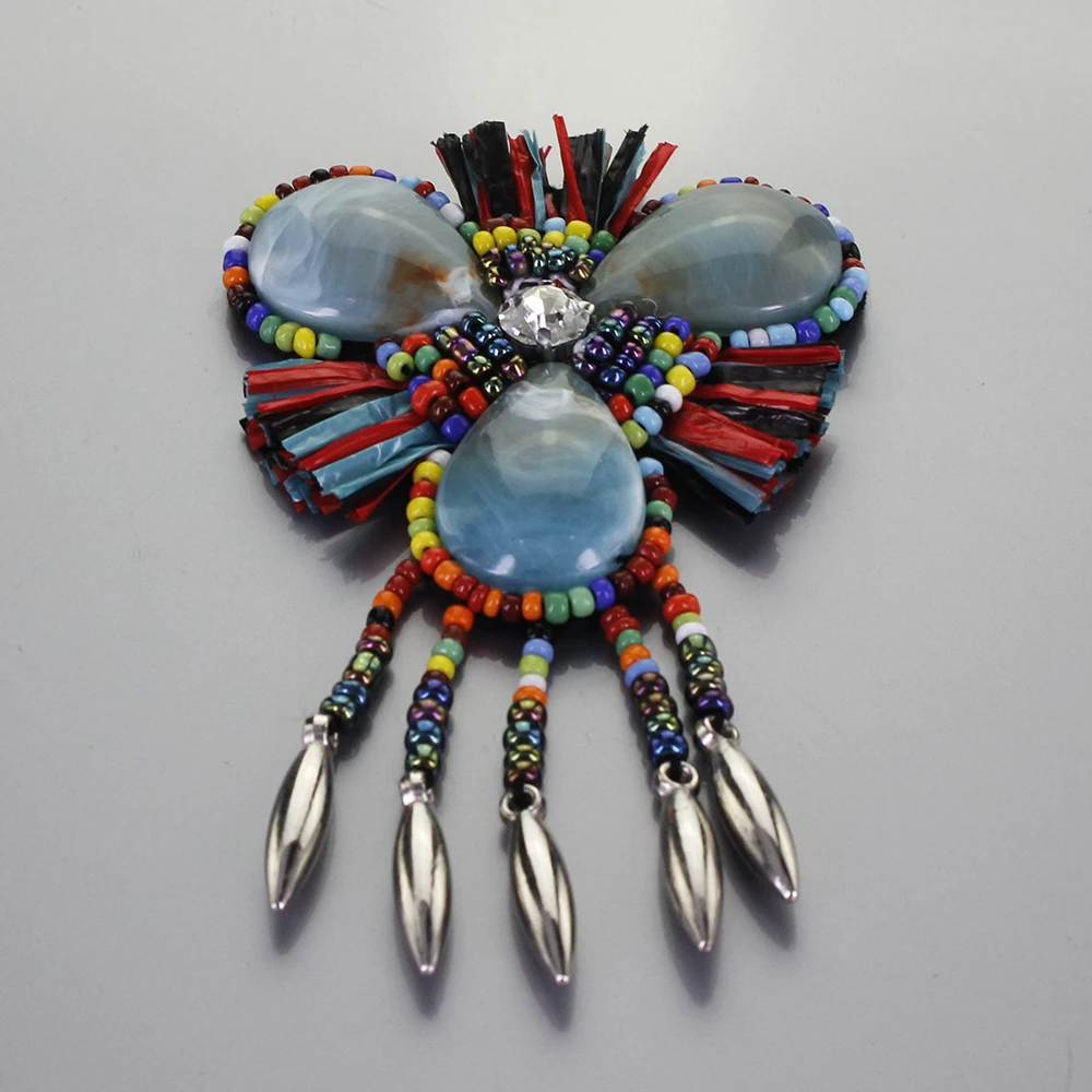 Нашивки для одежды этнические ручной работы 3D с пайетками самостоятельного