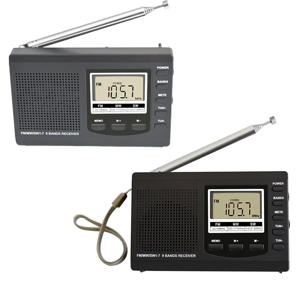 Цифровой Дисплей Портативный FM AM коротковолновое многодиапазонный