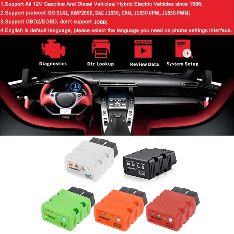 

OBD диагностический сканер OBD2, автомобильный диагностический считыватель кодов, сканирующий инструмент для универсальных OBDII/EOBD транспортн...