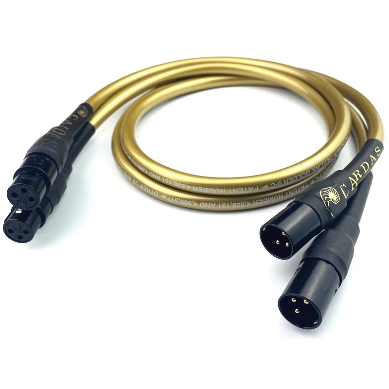 Сбалансированный кабель XLR Hexlink золотистый 5-C с золотистым покрытием для передачи