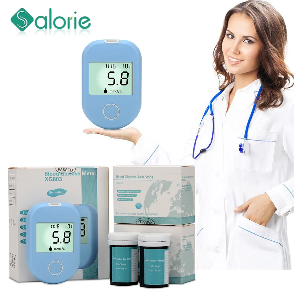 Blood Glucose Meter Medical Device for Measuring Sugar Glucometer with Diabetic Test Strips Diabetes Glucometr | Красота и здоровье