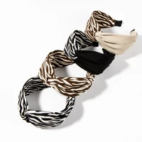 popular women wash hair accessories strip hairband cross zebra head bands