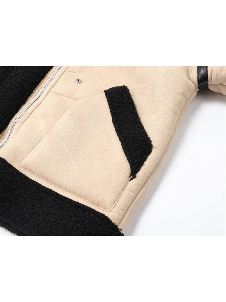 Зимняя женская меховая куртка с поясом на молнии свободная теплая утепленная из