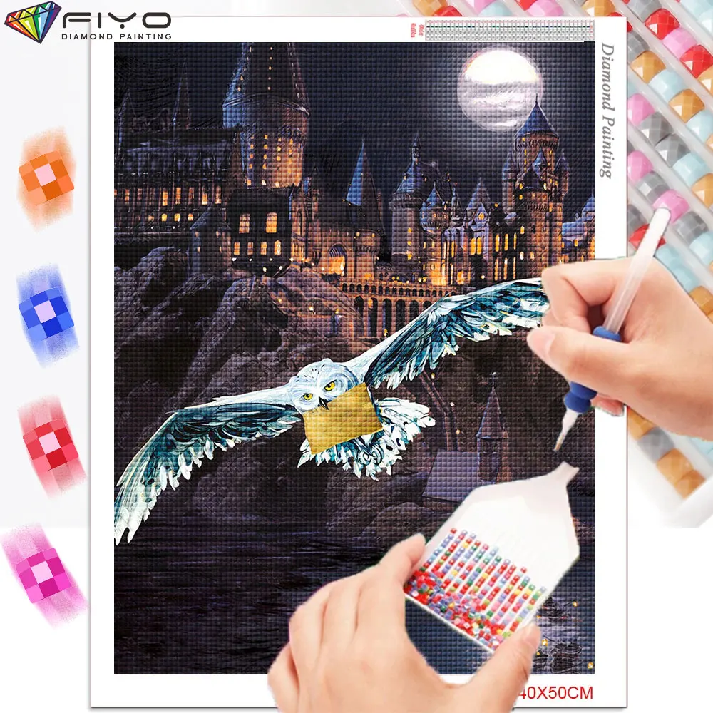 Алмазная живопись сделай сам животное единорог волк вышивка мозаика Волшебная