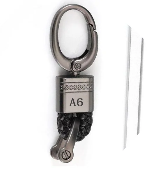 1 шт. Автомобильная эмблема значок черный коричневый брелок для ключей кольцо Audi