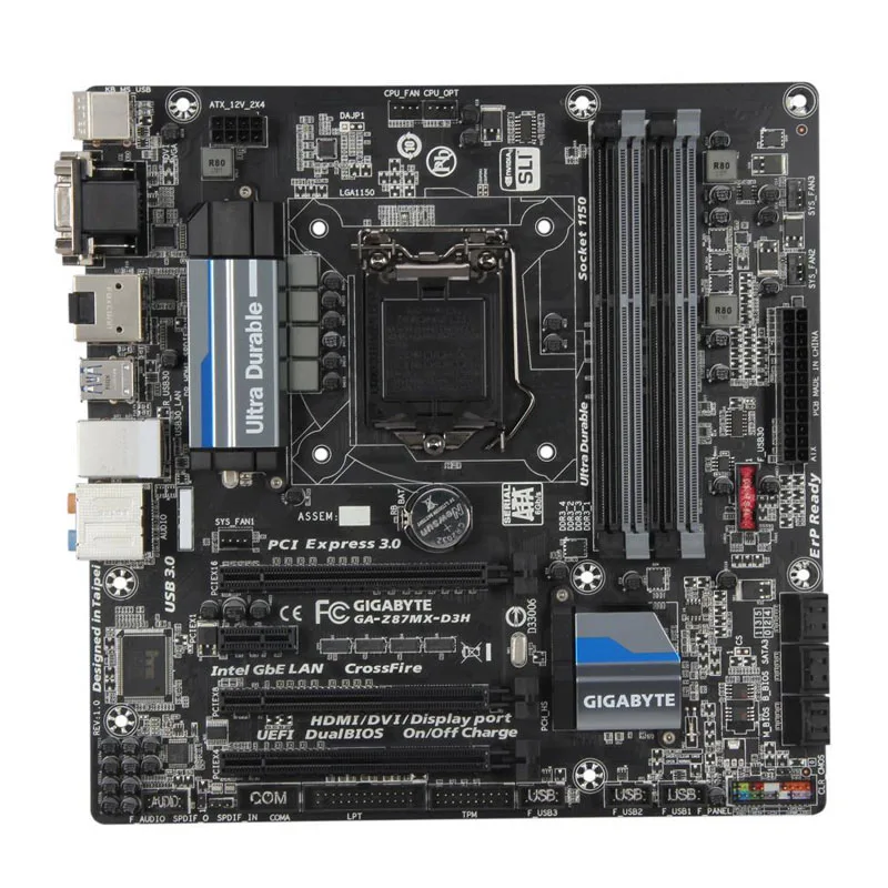 Verkauf GA-Z87MX-D3H Für Gigabyte Intel Z87 LGA 1150 Motherboard DDR3 32GB SATA3 USB 3,0 Verwendet Gaming PC Motherboard 3 × PCI-E X16 3,0 Slots