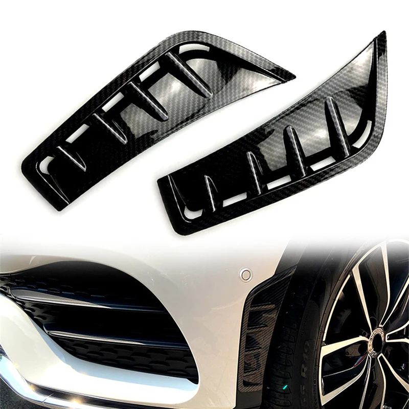 

2pcs Car Front Bumper Side Air Vent Splitter Spoiler Canard For Mercedes GLC X253 Class GLC43 GLC63 GLC260 GLC300 2020+