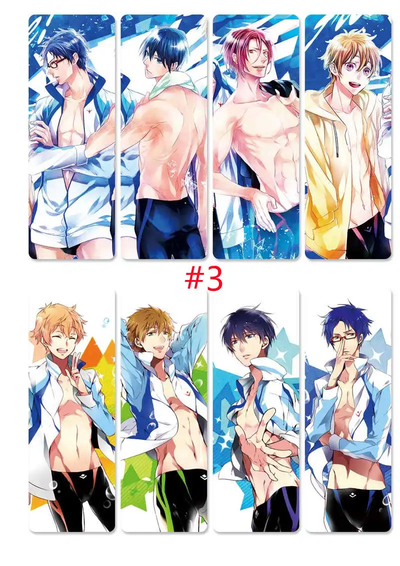 8 шт./компл. цифровая печать бесплатно! Iwatobi Плавание клуб пвх карты закладки из