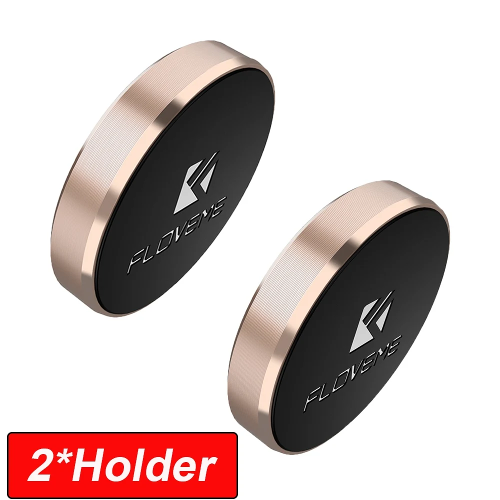 Gold 2Pcs Discount Автомобильный держатель для телефона FLOVEME, магнитный держатель для iPhone X, samsung, Xiaomi, автомобильный держатель для мобильного телефона - Цвет: Gold 2Pcs Discount