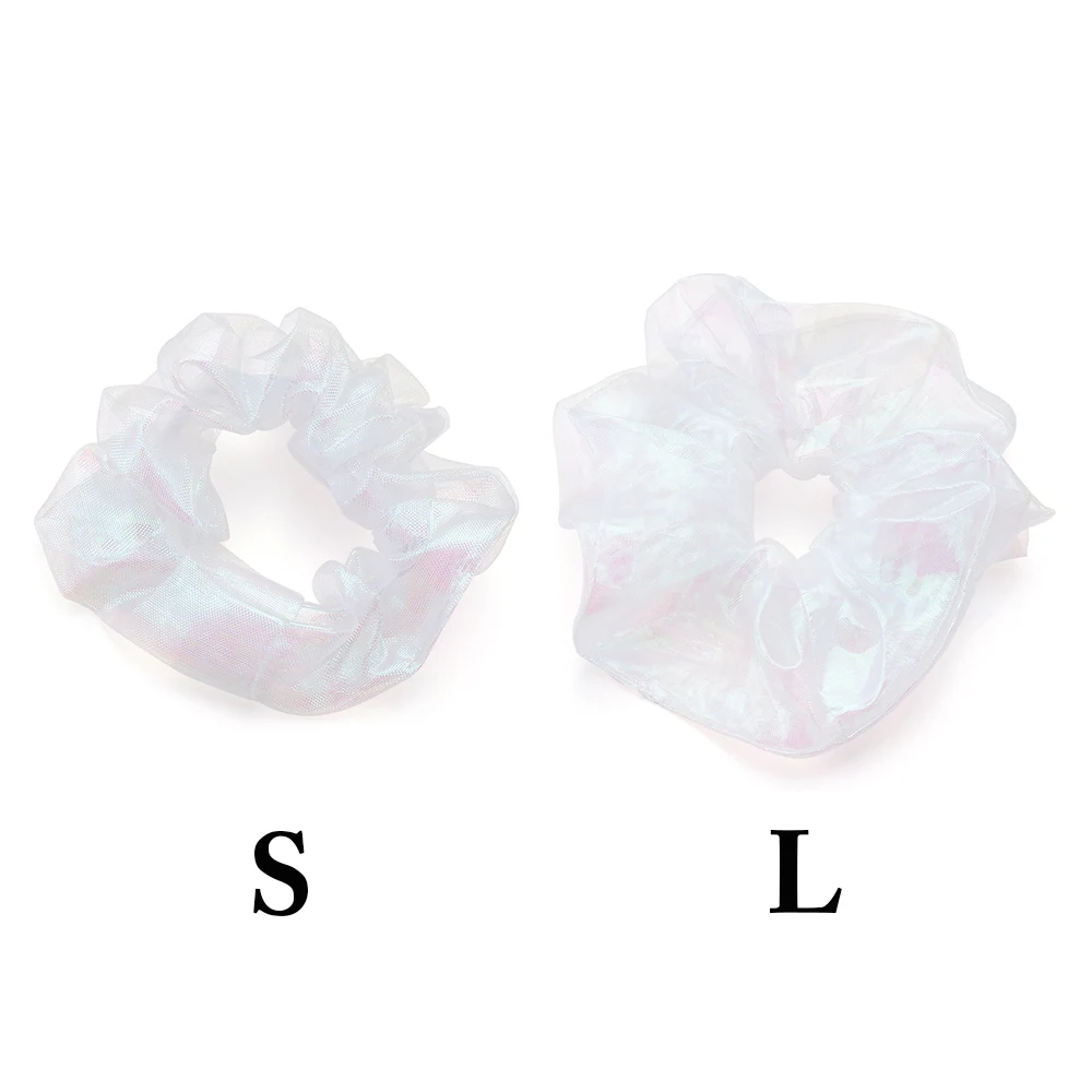 1 шт. блестящие белые резинки из органзы для волос эластичные девочек повязка на