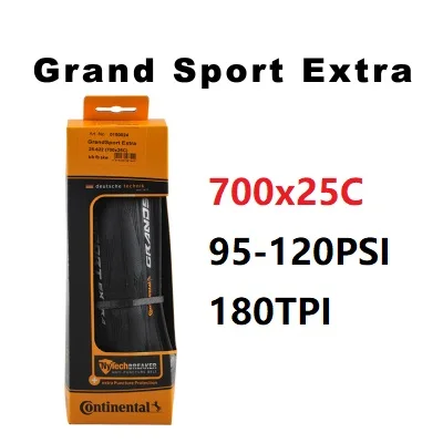 700X25C 1PCS 700C шины для шоссейного велосипеда, Grand Sport Extra 700* 23C 700* 25C шины для шоссейного велосипеда, велосипедные части, Континентальный - Цвет: 700X25C 1PCS