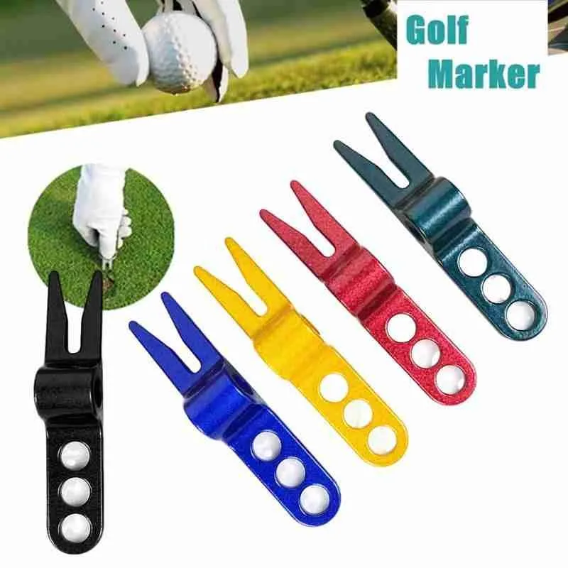 

1pcs Green Fork Aluminum Alloy Golf Accessories Outdoor Green Fork Pitch Fork Golf Tool High Quality Golf Fork