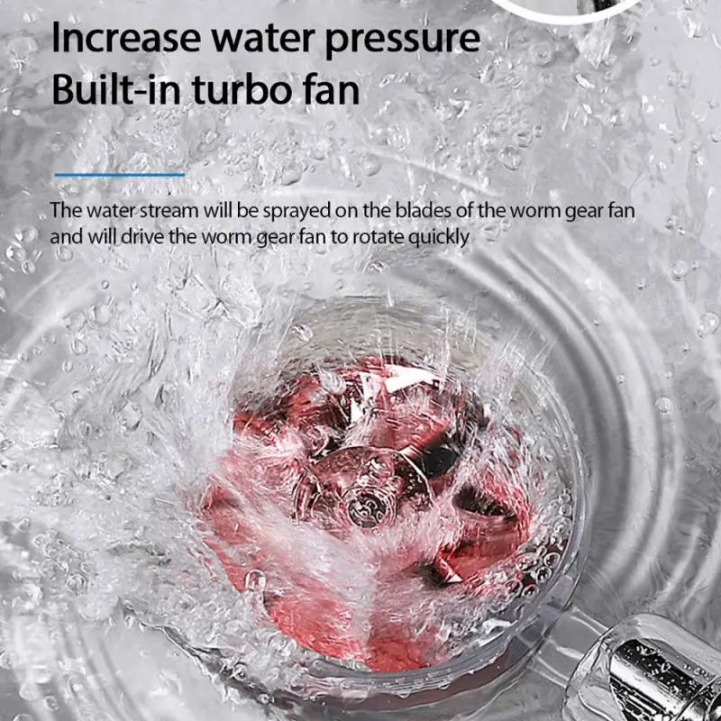 Water stop shaking head shower High pressure water saving bathroom booster Adjustable 8K mirror SPA nozzle Shower Head | Обустройство