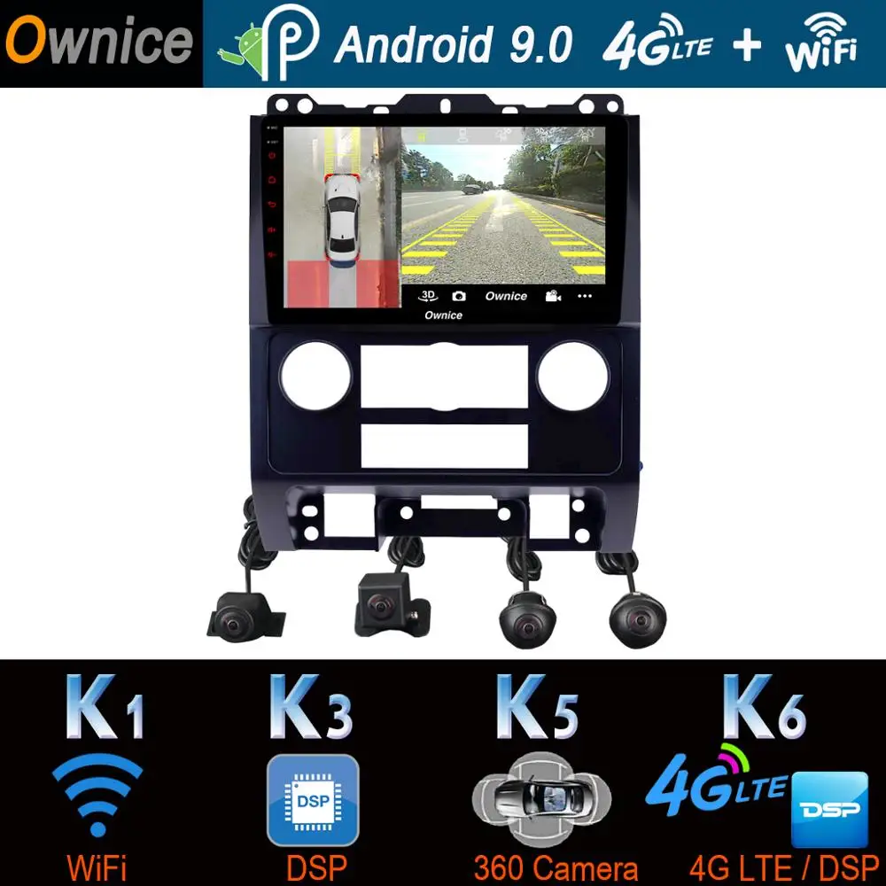 360 ° панорамный Android 9 0 4 + 64G DSP SPDIF CarPlay автомобильный мультимедийный плеер для Ford