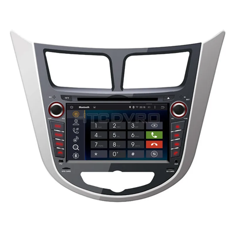 Автомобильный DVD плеер YMODVHT 7 дюймов 4G 8 ядер Android 9 0 1 для Hyundai Verna/Accent/Solaris/Hatchback 2011