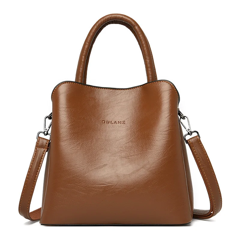 

Сумка женская из натуральной кожи, саквояж кросс-боди из натуральной кожи, сумочка-тоут на плечо