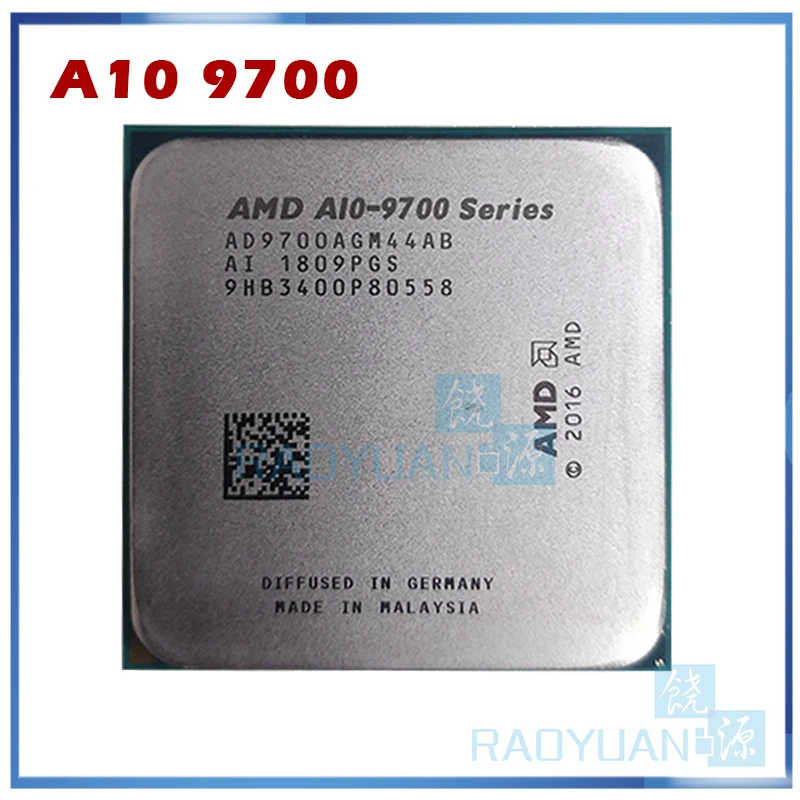 AMD A10 Series 9700 3 5 ГГц Quad Core Процессор процессор AD9700AGM44AB AD970BAGM44AB гнездо AM4|Процессоры| |