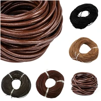100mroll 3mm cowhide leather cords round thong cord cow leather string rope for wrap bracelet necklace diy jewelry making