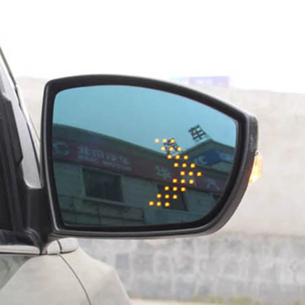 Заднего вида для боковой двери зеркало синий Стекло Широкий формат светодиодный