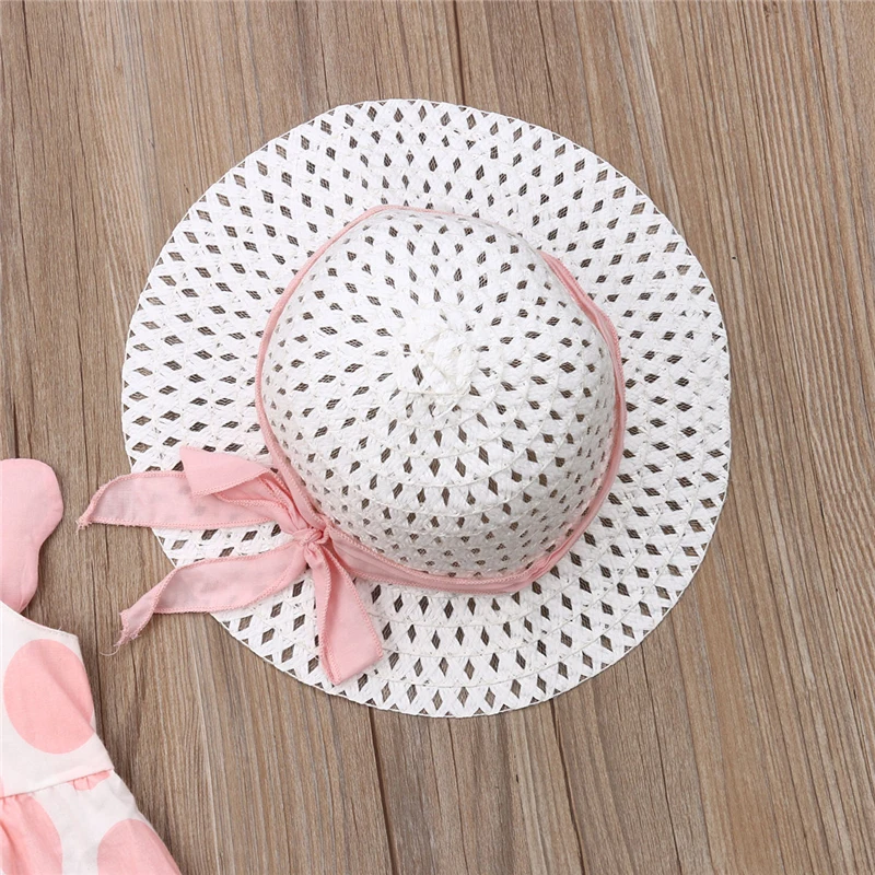 Милые платья с шапкой для маленьких девочек Комплекты одежды из 2 предметов