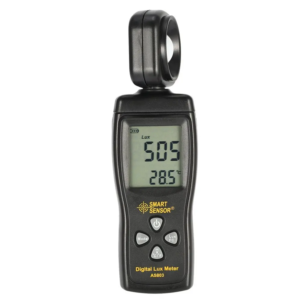 

SMART SENSOR AS803 Digital Lux Meter Luminance Tester Light Meter 1-200000 Lux Tools Photometer Spectrometer Actinometer