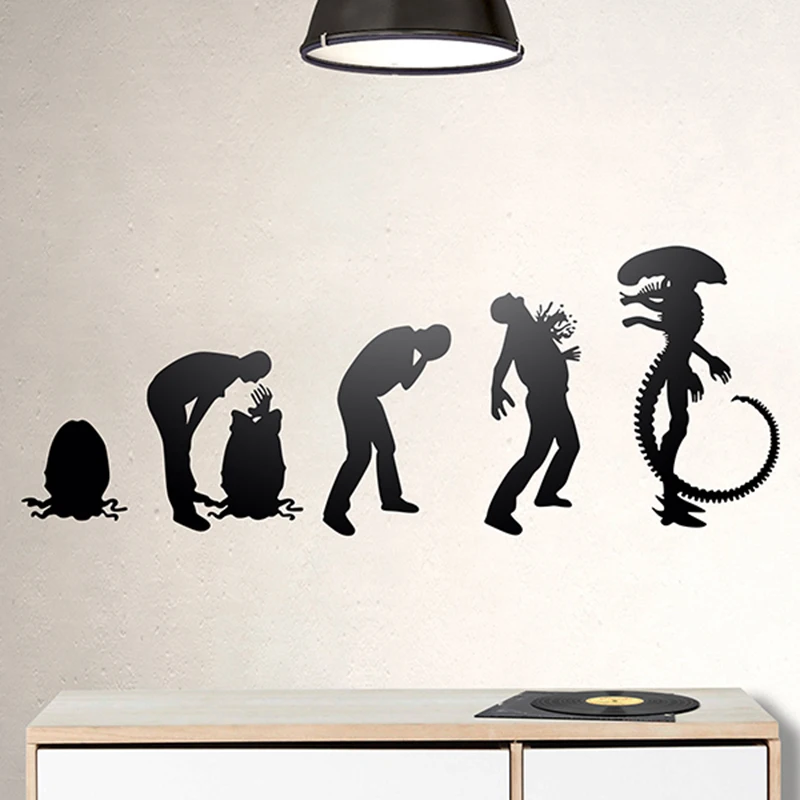 Забавная наклейка для автомобиля человеческая эволюция MTB велосипедный