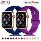 Ремешок силиконовый для Apple Watch band 44 мм 40 мм 41 мм 45 мм, резиновый браслет для наручных часов, аксессуары для Iwatch 3 4 5 SE 6 7