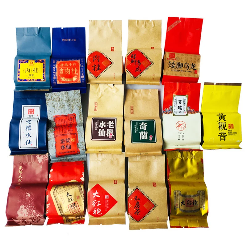 16 видов классического чая Oolong всего 128 г Rou Gui Tea Shui Xian Da Hong Pao tea Huang Tie guan yin High Mountain Qi