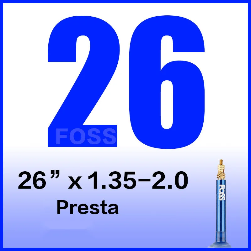 Foss велосипедная внутренняя трубка 16/18/20/24/26/27,5/700C Schrader/Presta MTB дорожный велосипед внутренняя труба резиновая велосипедная шина велосипедные анти-ударные шины - Цвет: 2613520P