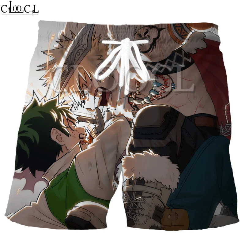 

CLOOCL Anime My Hero Academy Men Shorts 3D Print Large Size Elastic Summer Harajuku Leisure Beach Pants