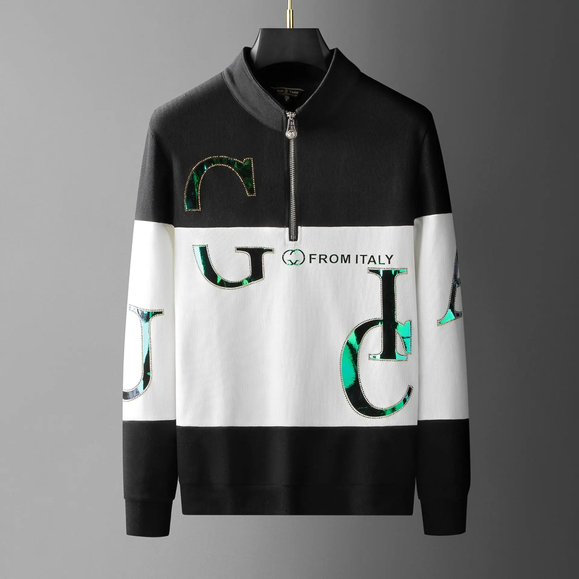 

2021 Mens Hoodies Fashion Streetwear Stand Zipper Full Pullover Letter Print Sweatshirts Men Hoodie Sweat Sudaderas Para Hombre