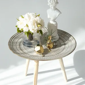 Round Nordic Coffee Table Storage Tea Fruit Service Plate Tray Bed Home Side table Living Room Table furniture living room Round Nordic Coffee Table Storage Tea Fruit Service Plate Tray Bed Home Side table Living Room Table furniture living room