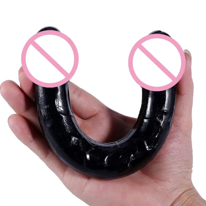 Длинный реалистичный фаллоимитатор с двумя головками Анальная пробка гибкий