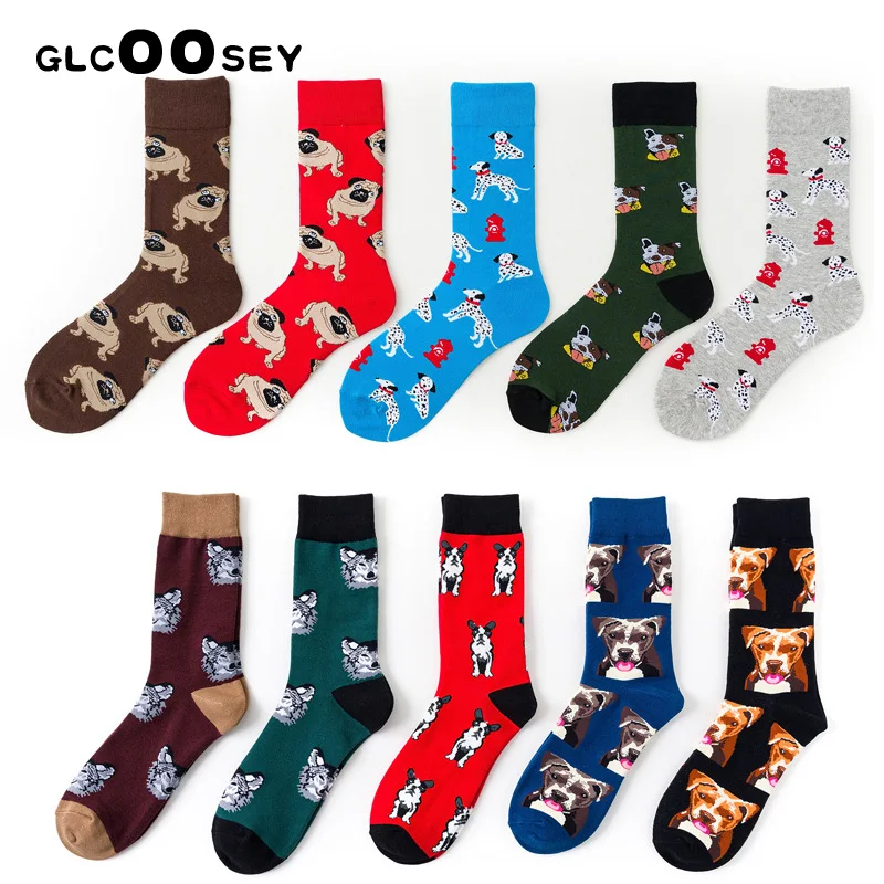 Funky Dog,Pet,Pug,Shiba Inu,Beagle,Buldog Socks Novelty Hosiery Women Ladies Socks Men Unisex Winter Cotton Happy Socks Female