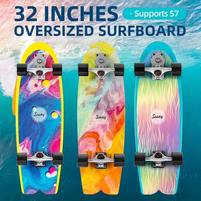 810x250x158mm 2021 New Professional Carver Surf Land Skateboard Highly Smooth Maple Professional Land Surfboard Big Fish Board