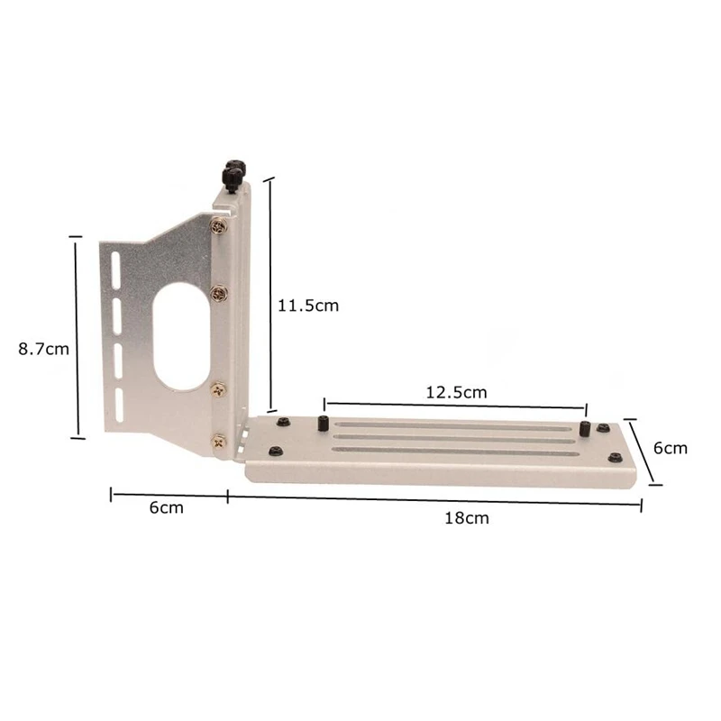 Видеокарта PCI E с вертикальным кронштейном 10 3 0 см + кабель удлинитель GEN3 PCIe 100